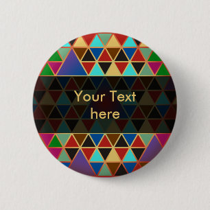 Pretty Triangle pattern III + your ideas 2 Inch Round Button