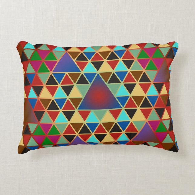 Pretty Triangle pattern III + your ideas Accent Pillow (Front)