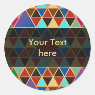 Pretty Triangle pattern III + your ideas Classic Round Sticker