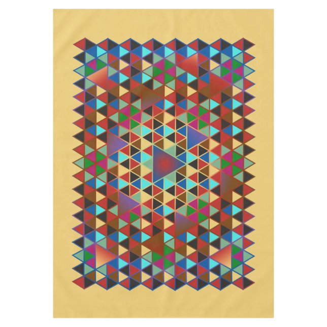 Pretty Triangle pattern III + your ideas Tablecloth (Front)