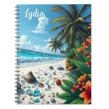Pretty Tropical Beach Scene Coastal  Personalized