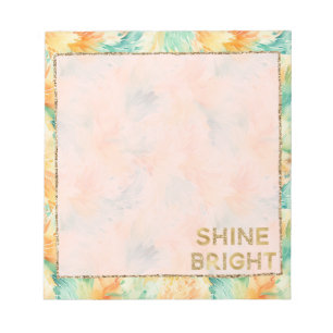 Pretty Tropical Teal Orange Cream Notepad