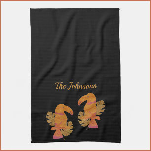 Pretty Tropical Toucan Kitchen Towel