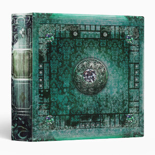 Pretty Turquoise Ancient Tome Medieval Magic Book Binder