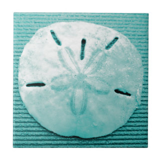 Pretty Turquoise Sand Dollar Tile
