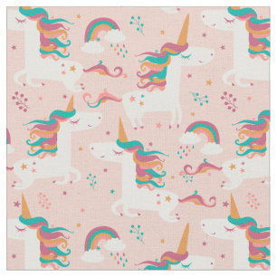 Pretty Unicorn Pattern Fabric