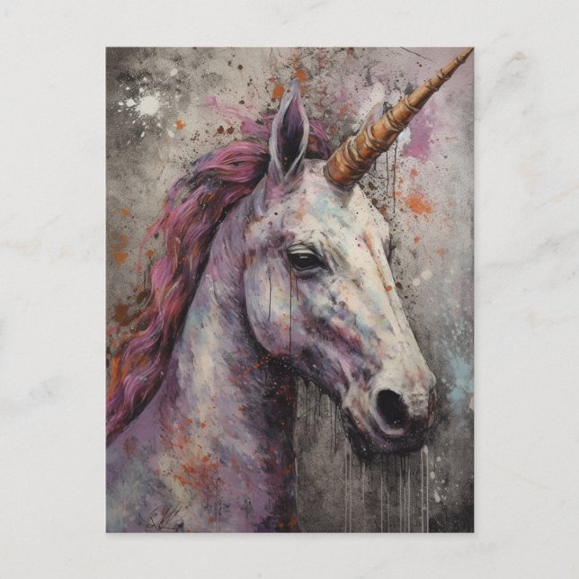 Pretty Unicorn Postcard (Front)
