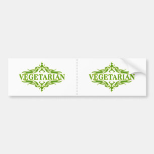 Pretty Vegetarian Design Bumper Sticker