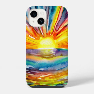 Pretty Vibrant Colourful Sunset over the Water iPhone 14 Case