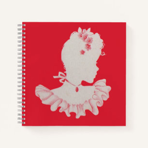 pretty Victorian silhouette Notebook
