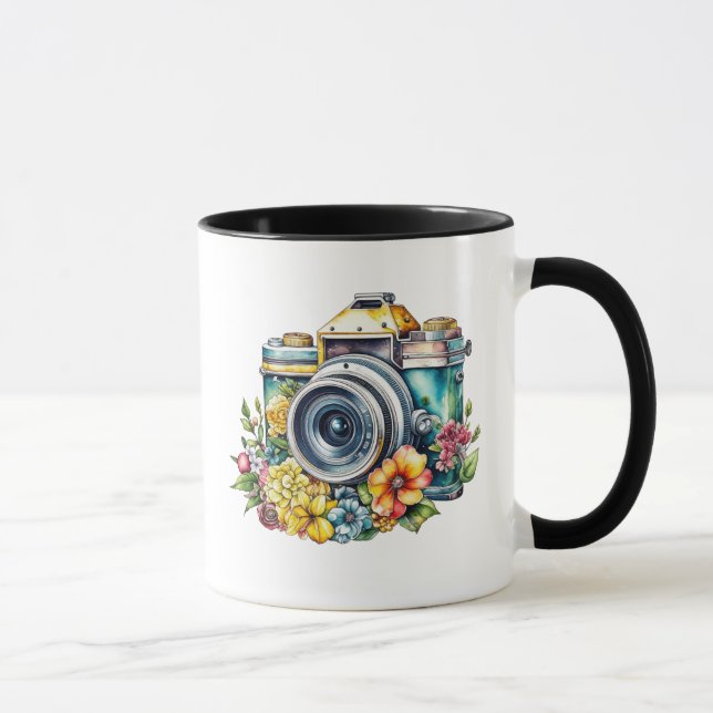 Pretty Vintage Cameras | Retro Ai Art Mug (Right)