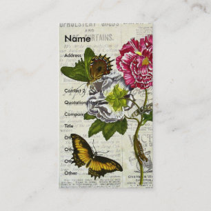 Pretty Vintage Collage Business Card