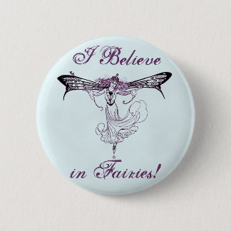 Pretty Vintage Fairy Decal 2 Inch Round Button