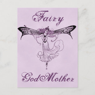 Pretty Vintage Fairy Decal Postcard