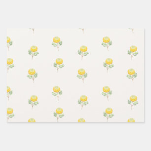 Pretty Vintage Floral Gift Wrap Set