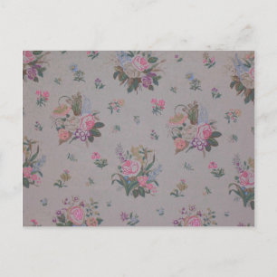 Pretty Vintage Floral Postcard