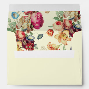 Pretty Vintage Floral Preprint Envelopes