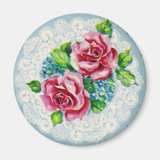 Pretty Vintage Flowers Magnet