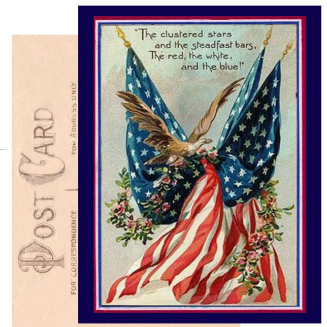 Pretty Vintage Fourth of July Patriotic Flag Postcard (Creator Uploaded)