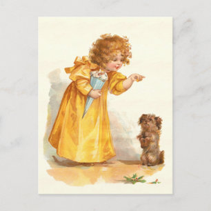 Pretty Vintage Frances Brundage Little Goldilocks Postcard