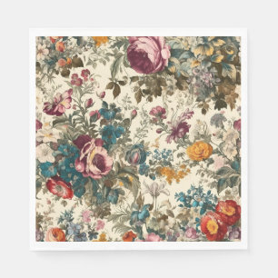 Pretty Vintage Inspired Floral  Napkin