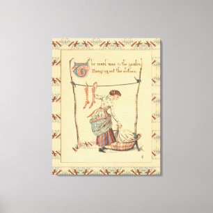 Pretty Vintage Lady Canvas Print