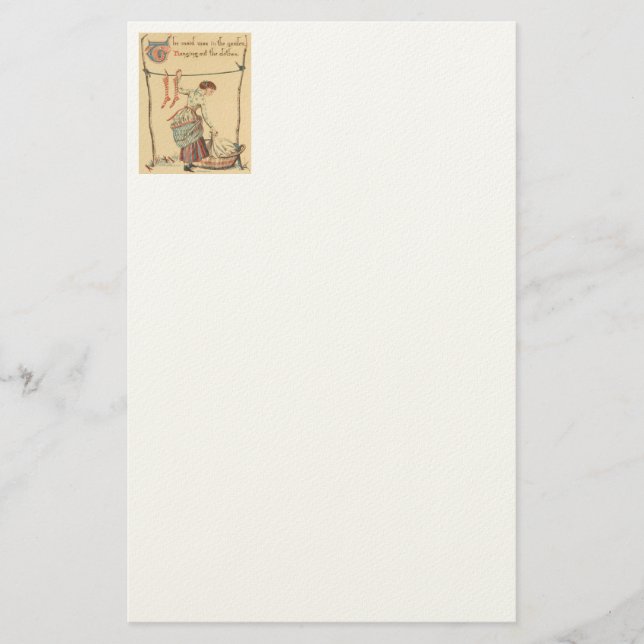 Pretty Vintage Lady Stationery (Front)