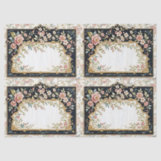 Pretty Vintage Ornate Panel Tissue Paper