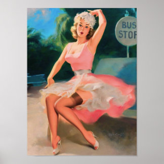 Pretty ! Vintage pin up girl Poster