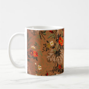 pretty Vintage red roses flowers floral pattern Coffee Mug
