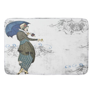 Pretty vintage steampunk cosplay Bathroom mat