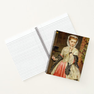 Pretty Vintage Victorian Girl Spiral Notebook