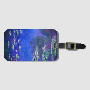 Pretty Vintage Water Lilies by Claude Monet Luggage Tag