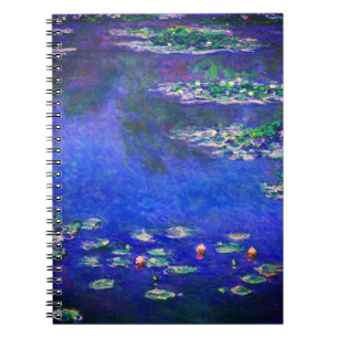 Pretty Vintage Water Lilies by Claude Monet Notebook