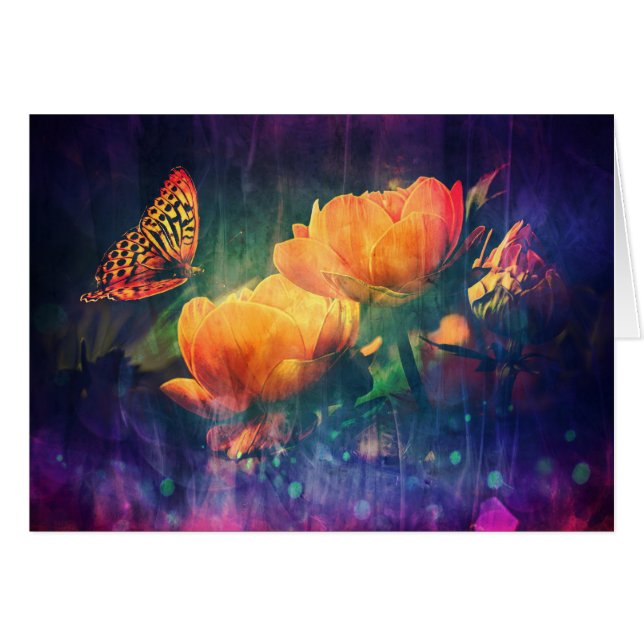 Pretty Violet and Orange Butterfly Roses Floral (Front Horizontal)
