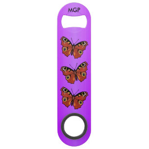 Pretty Vivid Monarch Butterfly Purple Bar Key