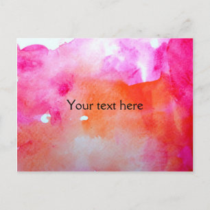 Pretty Watercolor Background Postcard