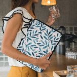 Pretty watercolor branches - turquoise and red laptop sleeve<br><div class="desc">Pretty watercolor branches pattern,  with turquoise and red motifs. Botanical illustrations on laptop sleeves.</div>