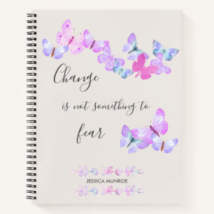 Pretty Watercolor Butterflies Personalized Notebook