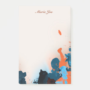 Pretty Watercolor Confetti Splatter Boarder Post-it Notes