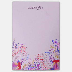 Pretty Watercolor Confetti Splatter Boarder Post-it Notes