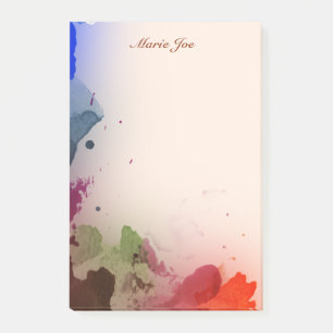 Pretty Watercolor Confetti Splatter Vintage Canvss Post-it Notes