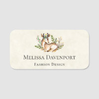 Pretty Watercolor Deer Laying Down Boho