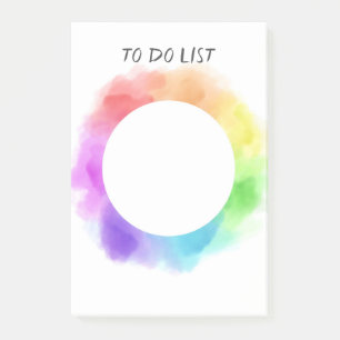 pretty watercolor design custom post it note