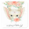 Pretty Watercolor Floral Easter Bunny