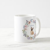 Pretty Watercolor Floral | French Bulldog Dog Coffee Mug (Front Right)