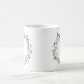 Pretty Watercolor Floral | French Bulldog Dog Coffee Mug (Center)