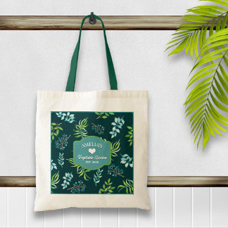 Pretty Watercolor Floral Garden Tote Bag