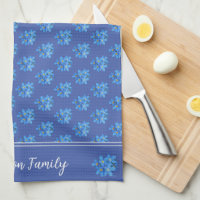 Pretty watercolor forget me not monogram name