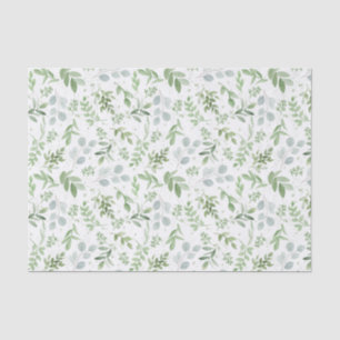 Pretty Watercolor Greenery Eucalyptus Pattern Tissue Paper